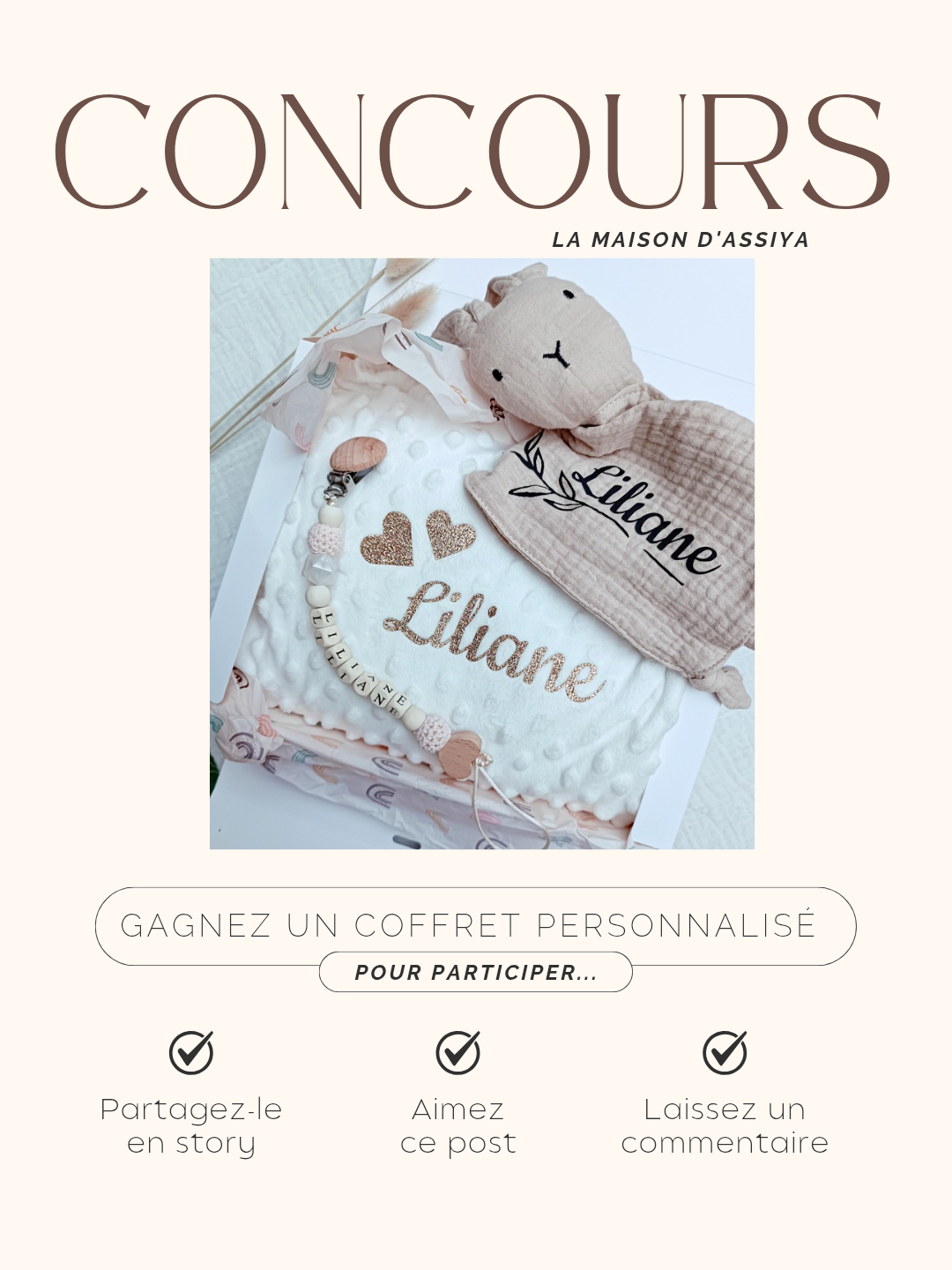 Concours instagram, coffret à gagner